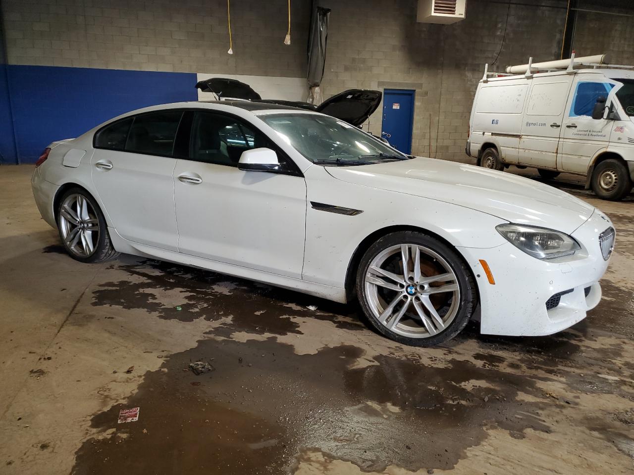 2015 Bmw 650 Xi Gran Coupe White vin: WBA6B4C54FD761289