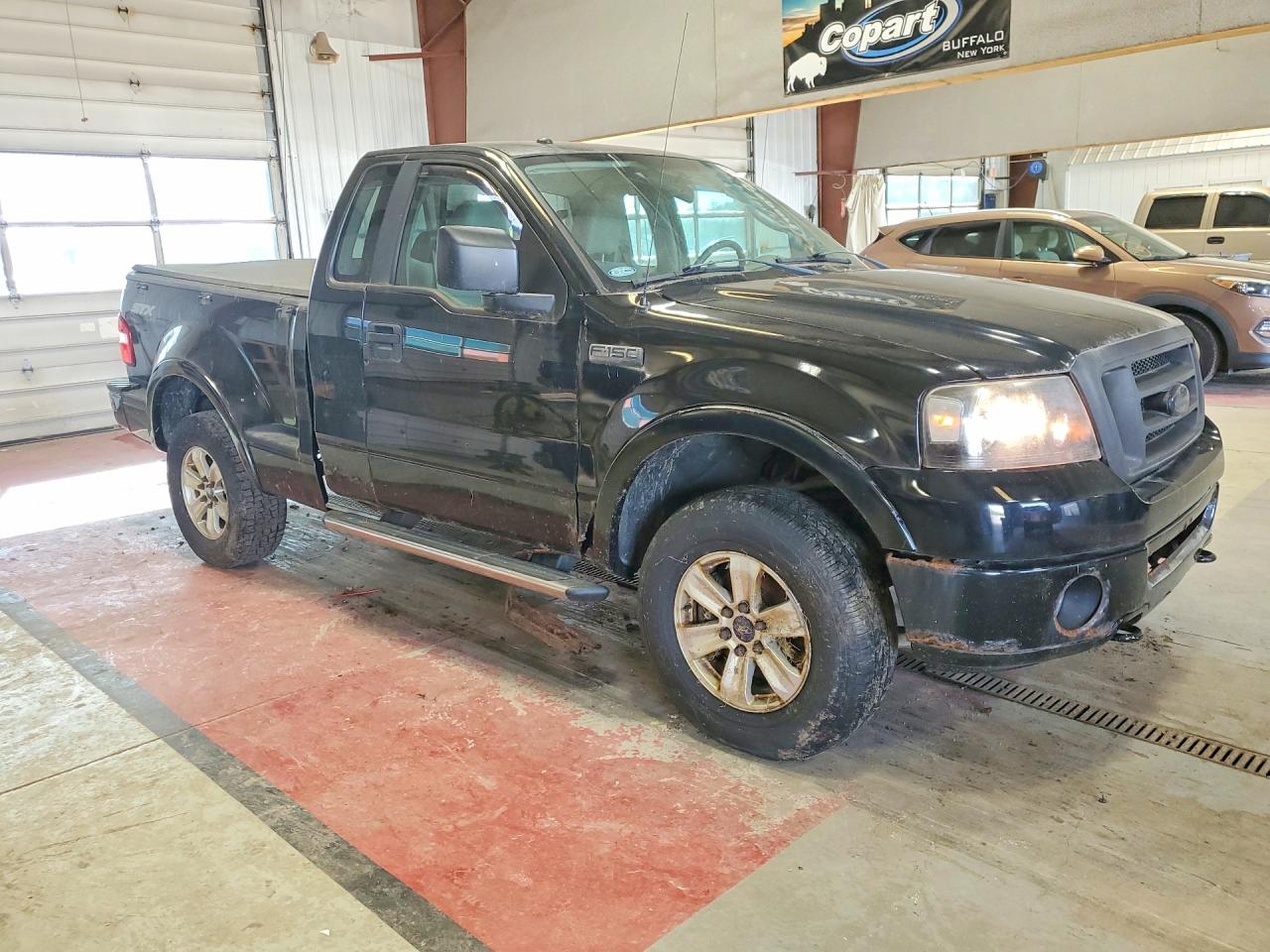 2007 Ford F150 Black vin: 1FTRF04WX7KC21401
