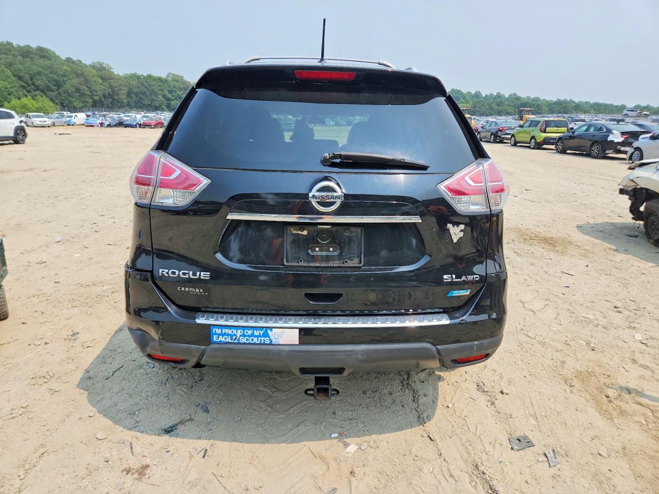 2014 Nissan Rogue Sl Black vin: 5N1AT2MV1EC794876