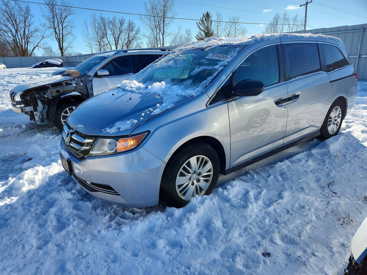 2014 Honda Odyssey Lx Silver vin: 5FNRL5H28EB139058