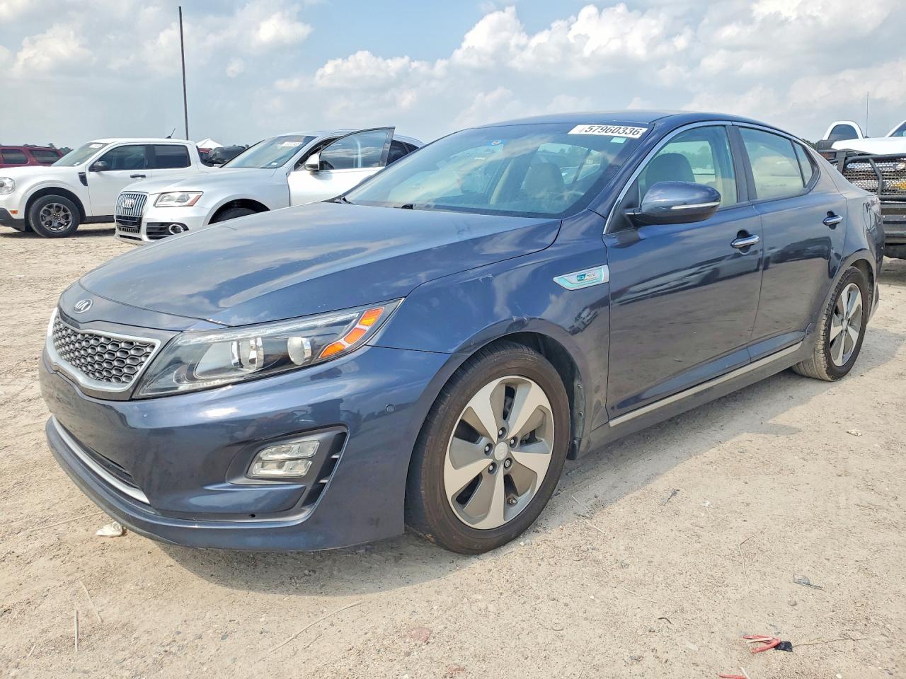 2014 Kia Optima Hybrid Gray vin: KNAGN4AD2E5068722