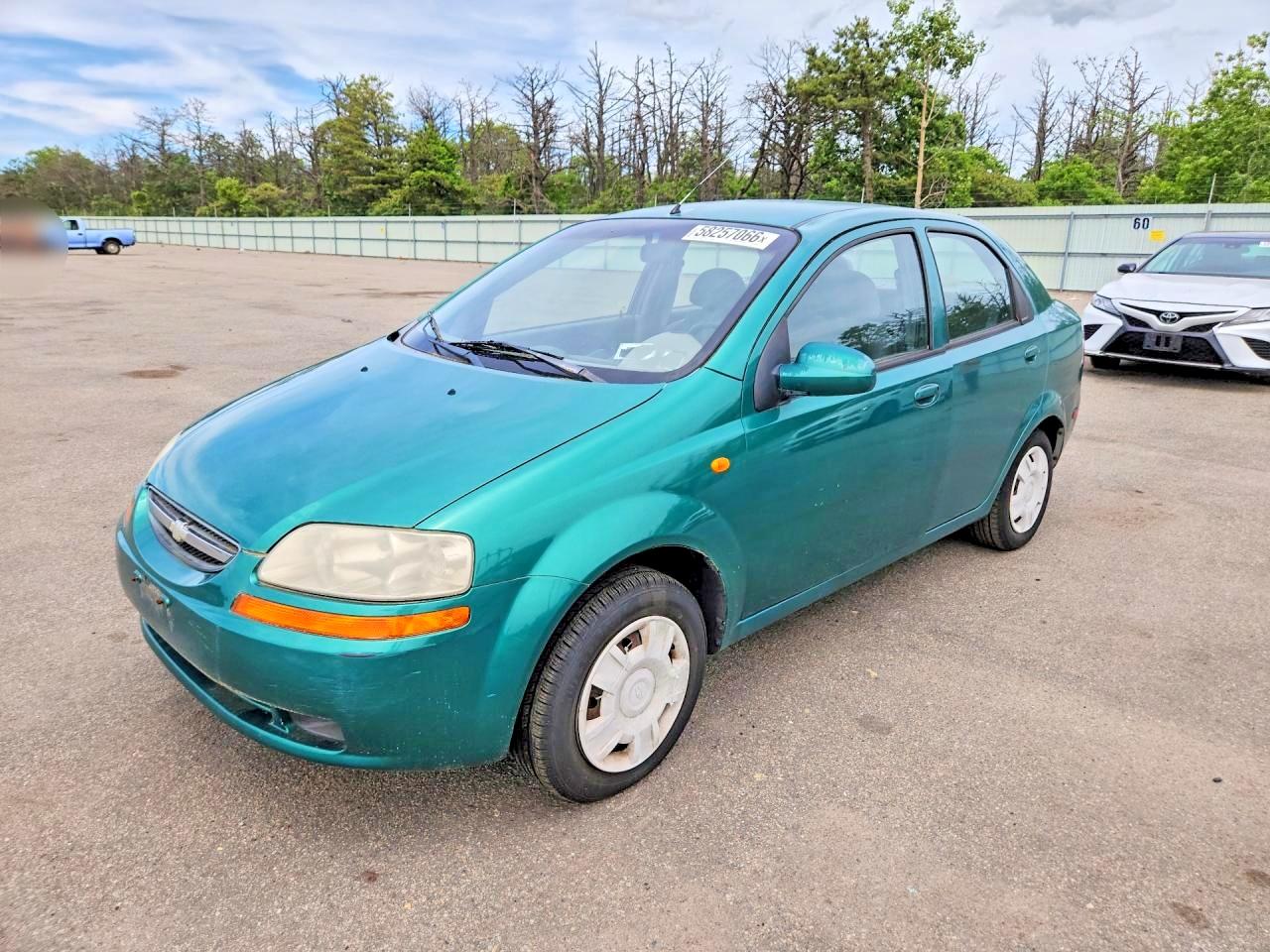 2004 Chevrolet Aveo Green vin: KL1TD52684B208662