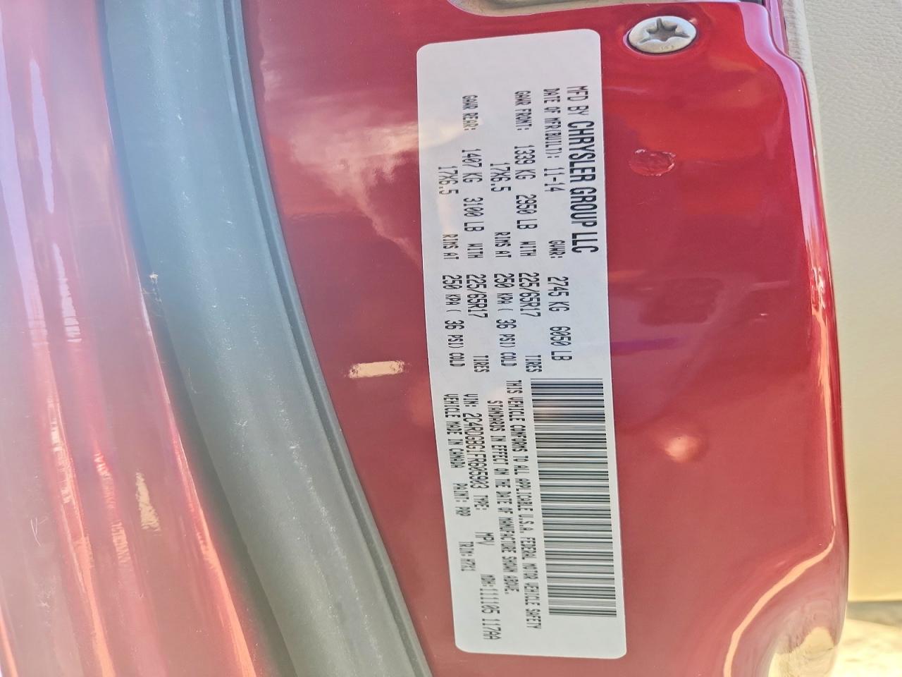 2015 Dodge Grand Caravan Se Красный vin: 2C4RDGBG1FR605903