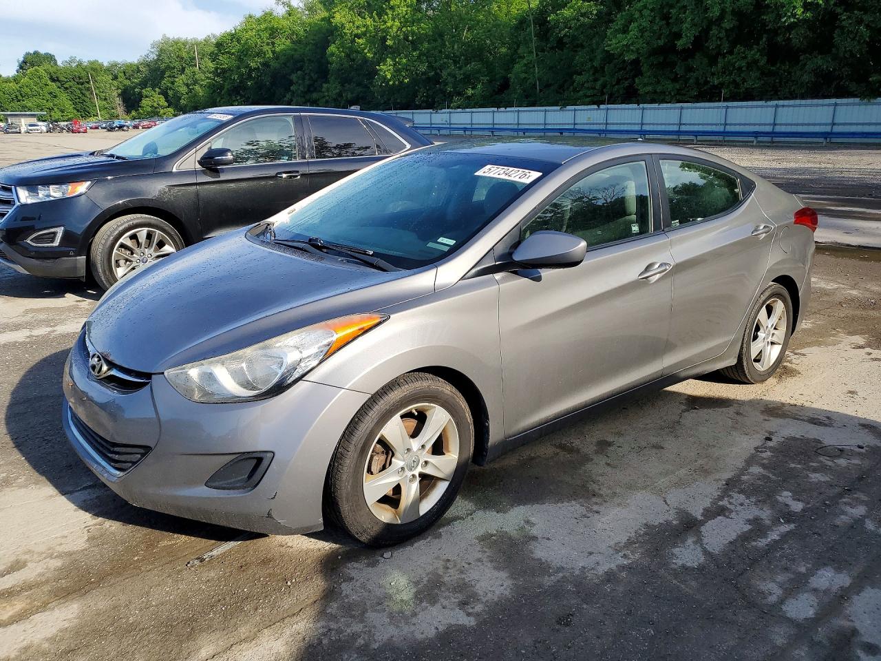 2013 Hyundai Elantra Gls Gray vin: 5NPDH4AE2DH416457