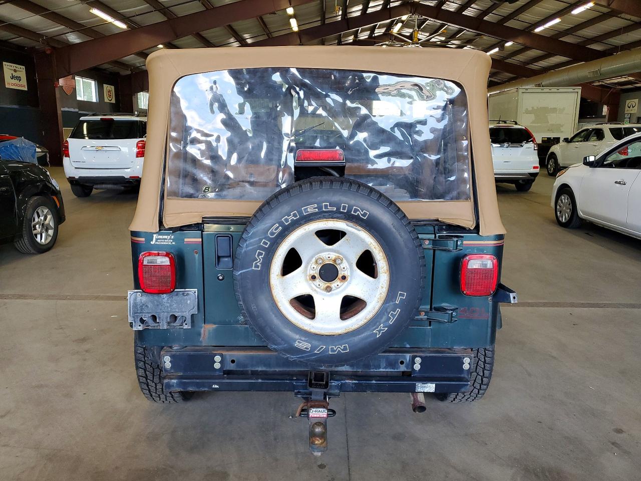 1994 Jeep Wrangler / Yj Sahara Green vin: 1J4FY49S8RP424247