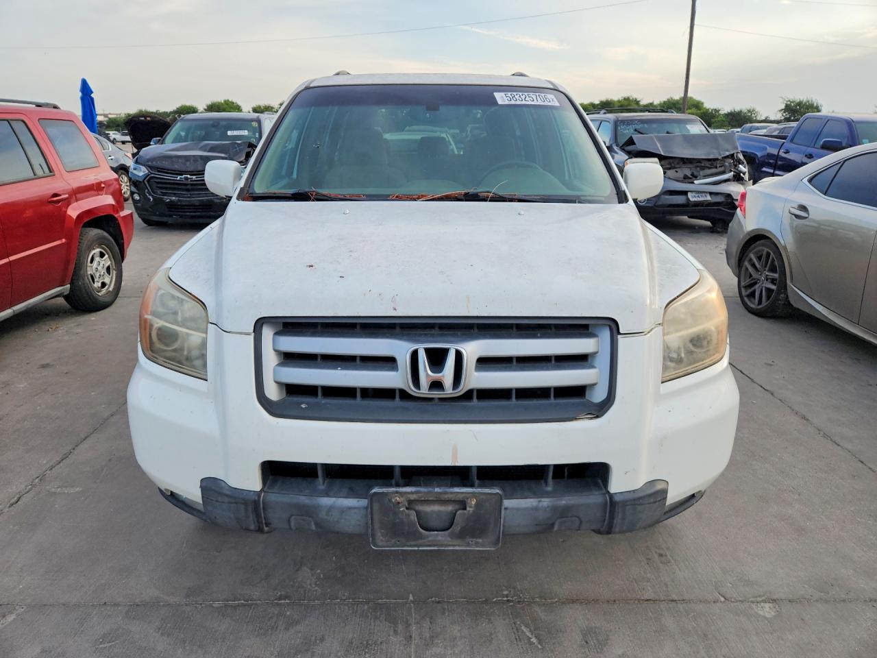 2008 Honda Pilot Ex White vin: 5FNYF18448B009523