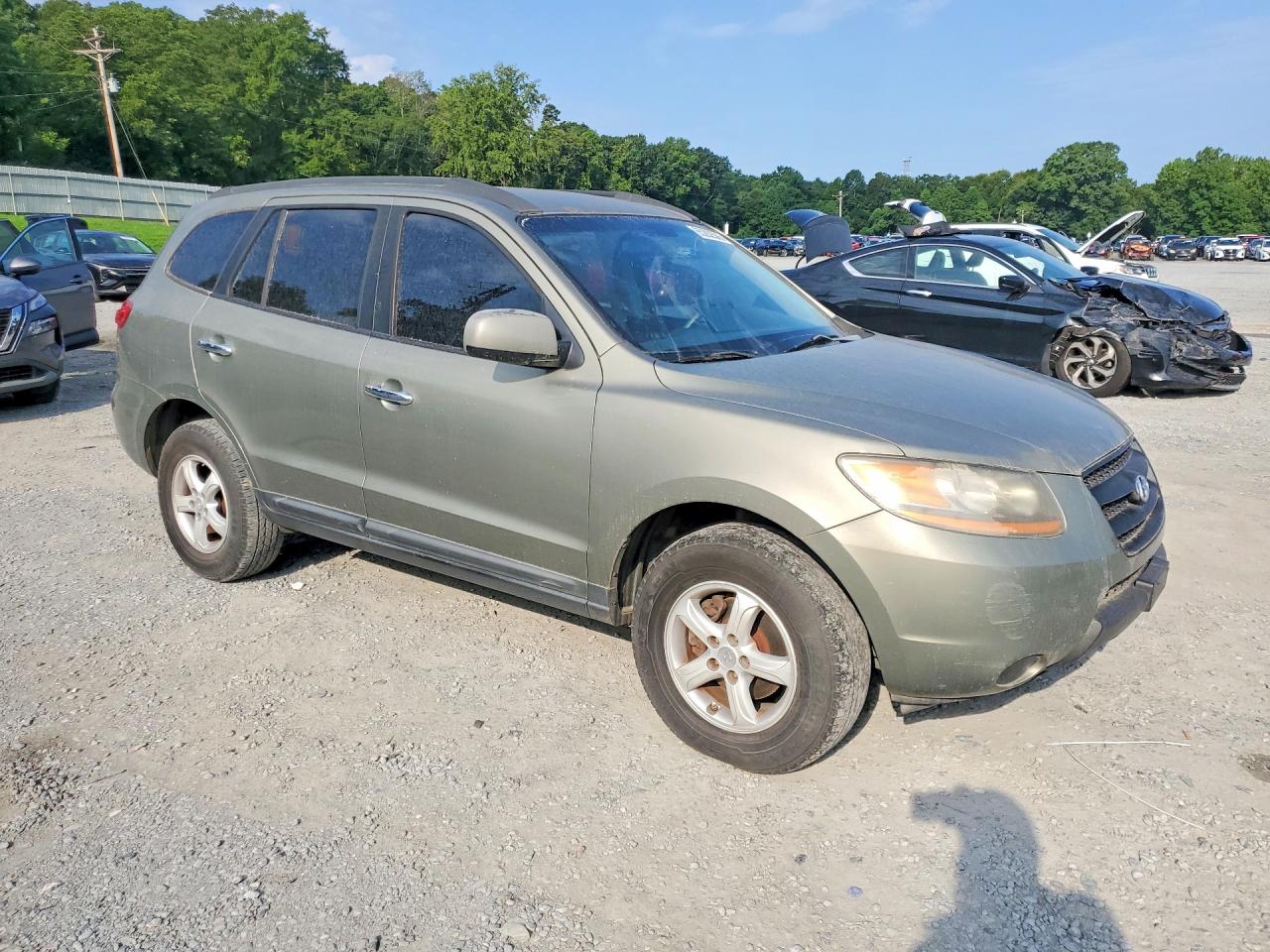 2008 Hyundai Santa Fe Gls Green vin: 5NMSG13D68H186633