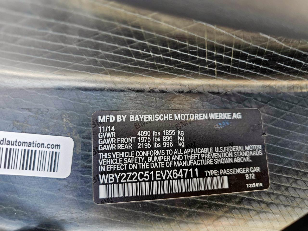2014 Bmw I8 Two Tone vin: WBY2Z2C51EVX64711
