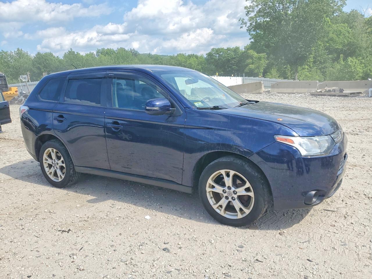 2014 Mitsubishi Outlander Se Синий vin: JA4AZ3A32EZ013785