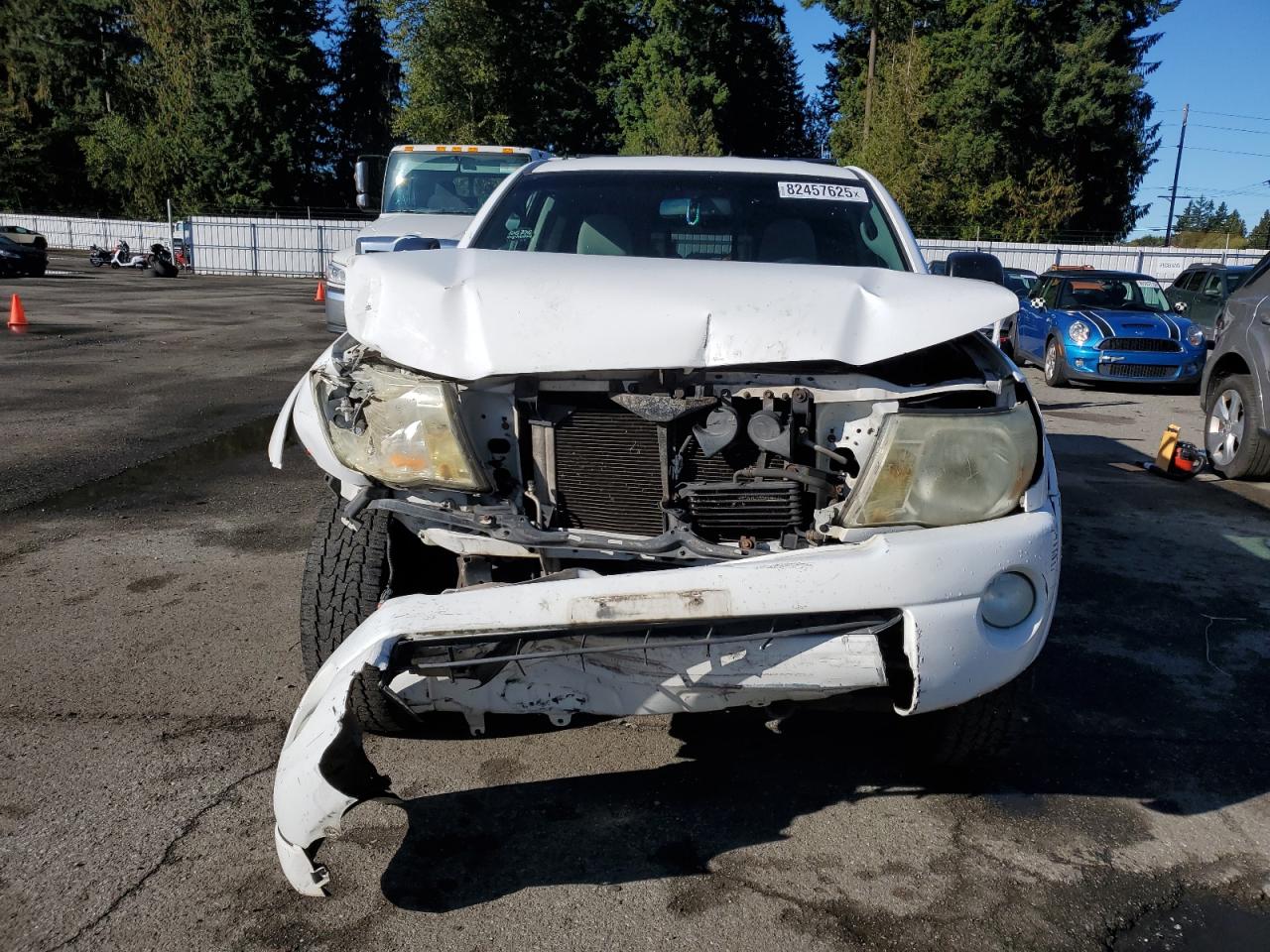 2011 Toyota Tacoma Prerunner Access Cab White vin: 5TFTU4GN1BX002456