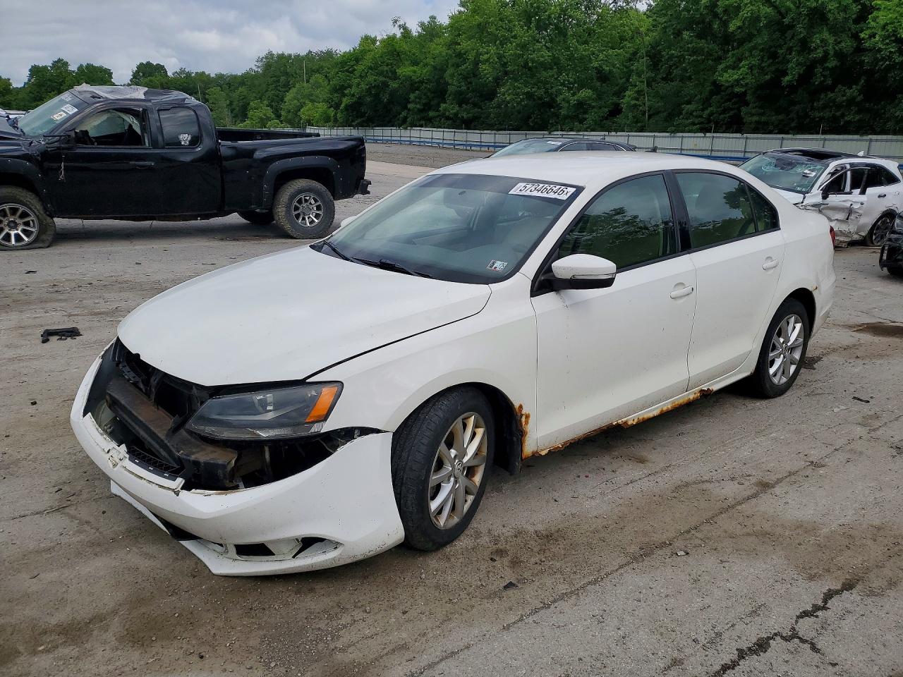 2011 Volkswagen Jetta Se Белый vin: 3VWDZ7AJ4BM354656