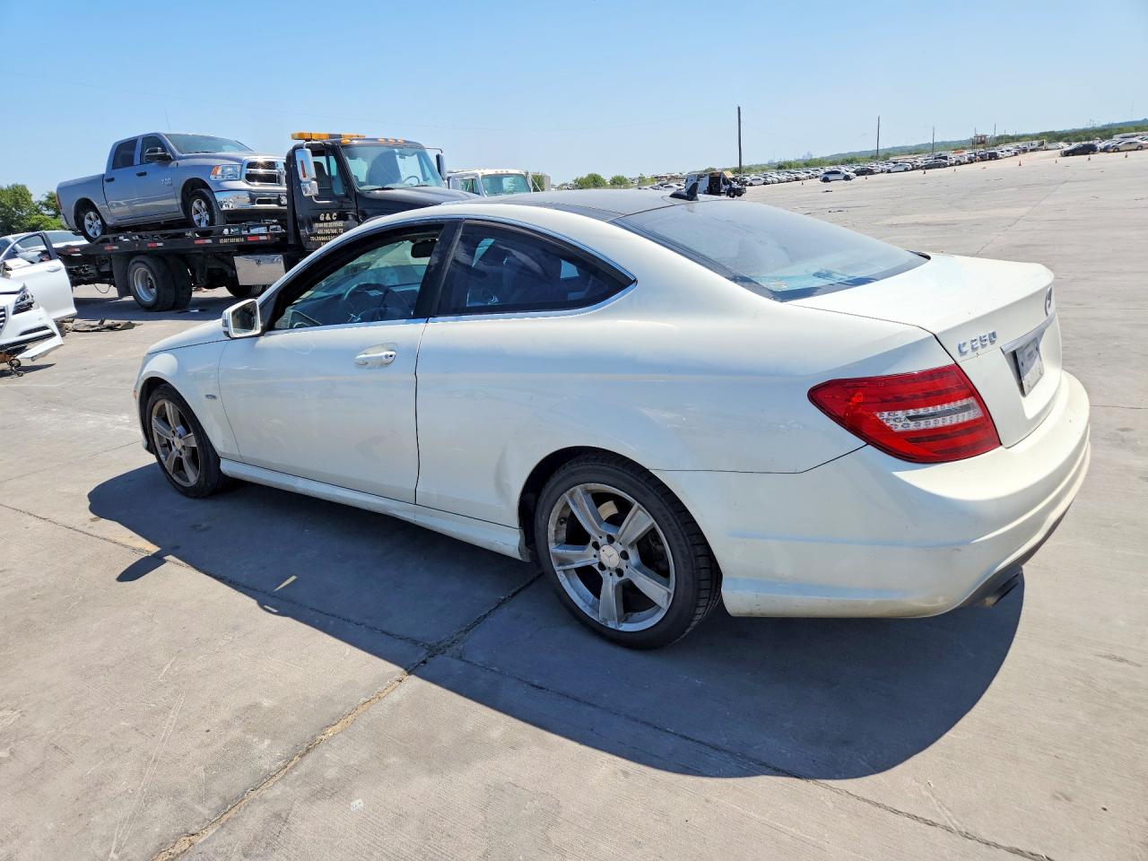 2012 Mercedes-benz C 250 White vin: WDDGJ4HB1CF752757
