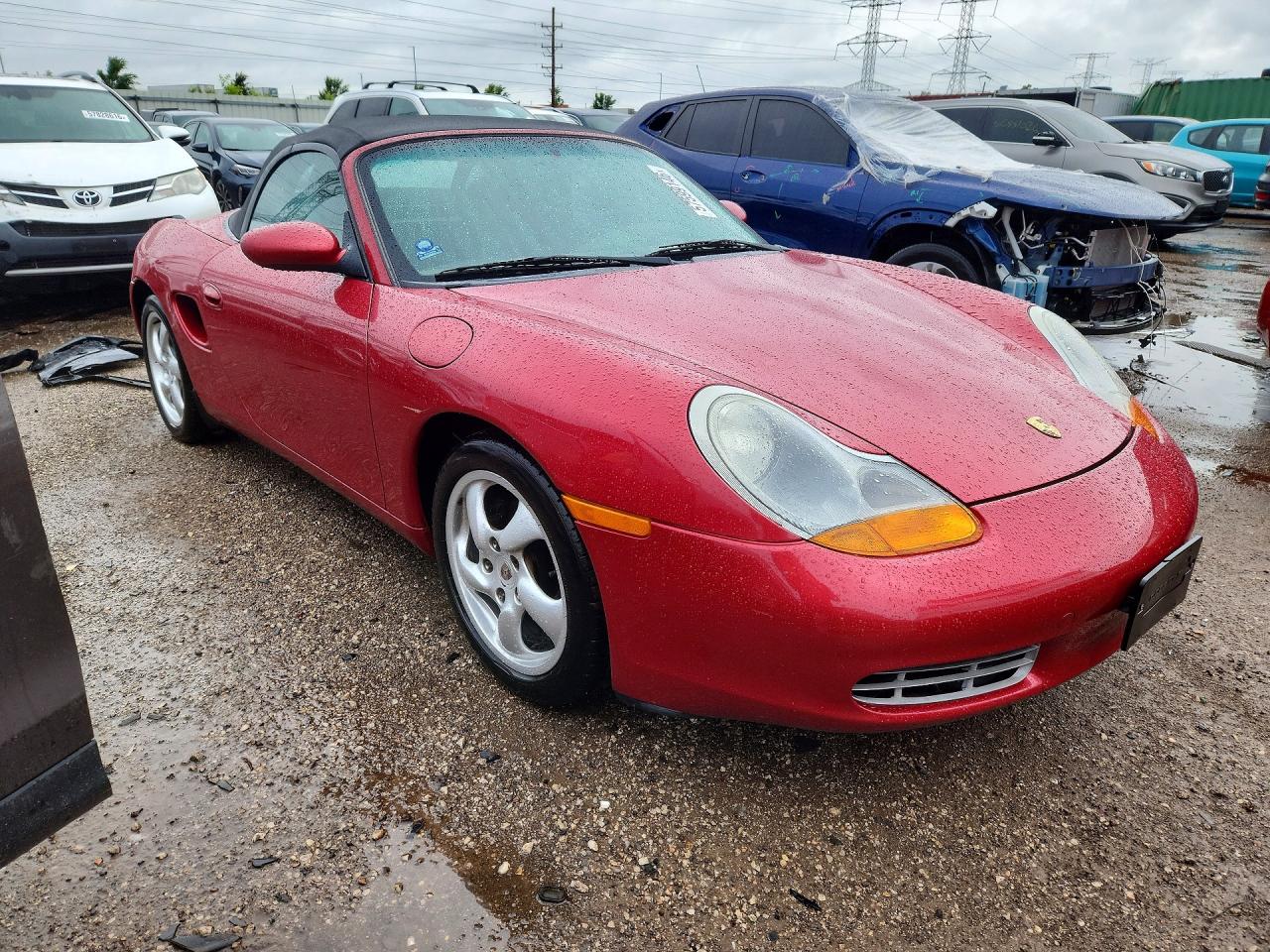 2001 Porsche Boxster Red vin: WP0CA29871U621728
