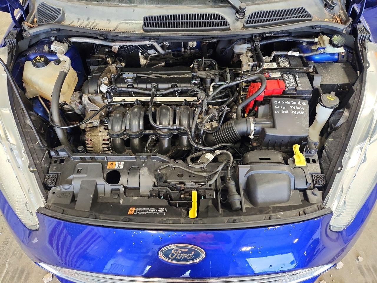 2014 Ford Fiesta Sedan Blue vin: 3FADP4CJ2EM243408