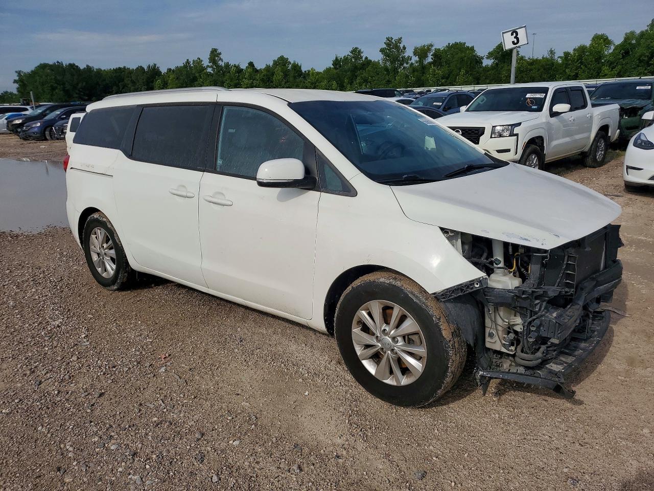 2015 Kia Sedona Lx White vin: KNDMB5C12F6021404