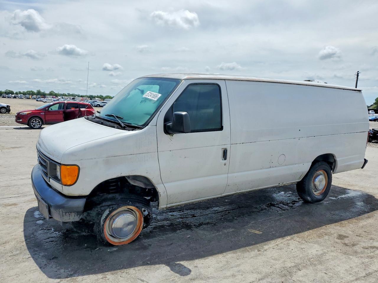2005 Ford Econoline E350 Super Duty Van White vin: 1FTSS34P35HA79104