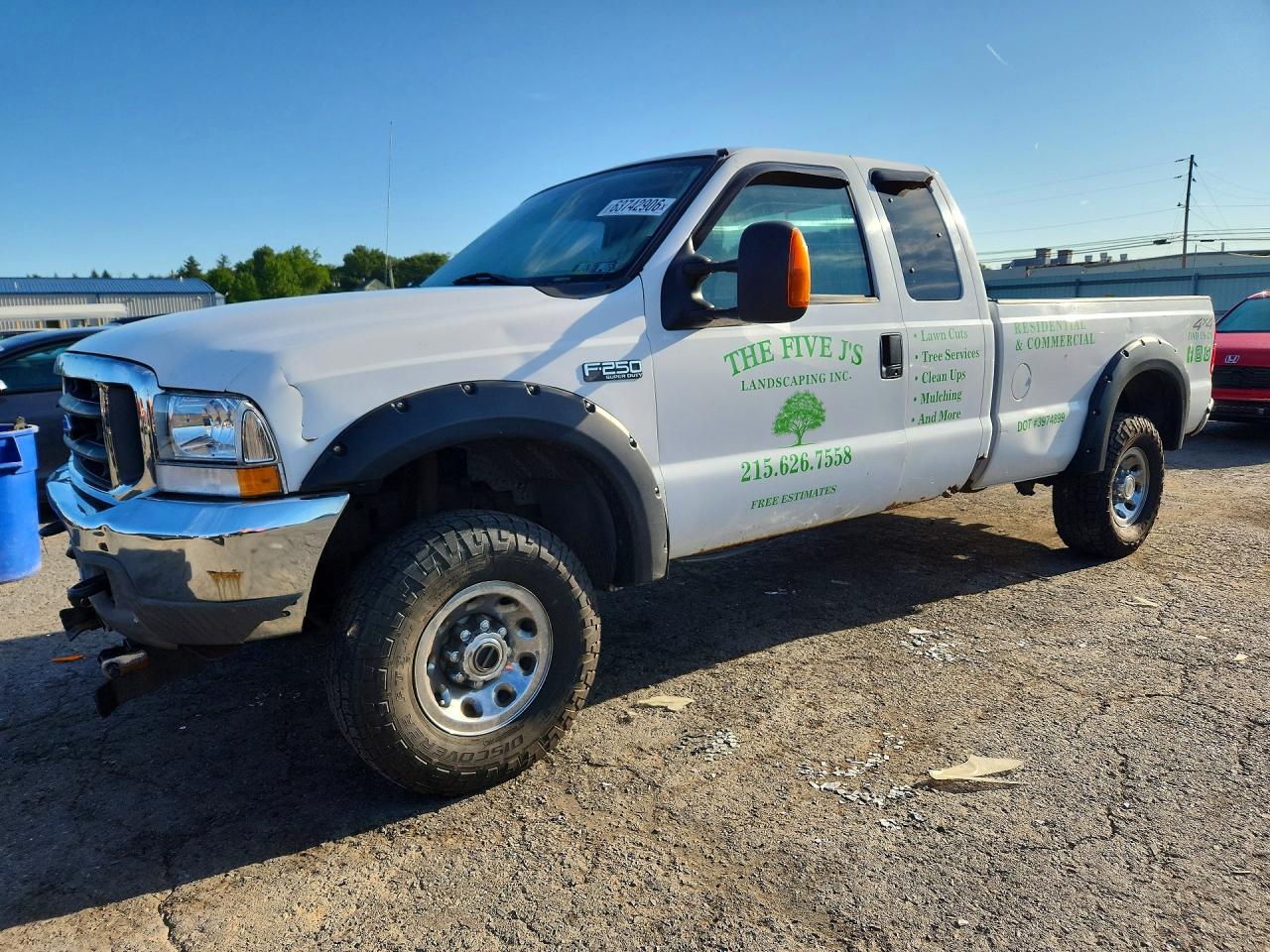 2004 Ford F250 Super Duty Белый vin: 1FTNX21L14EA85543