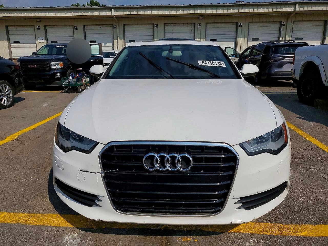 2013 Audi A6 Premium White vin: WAUCFBFCXDN054615