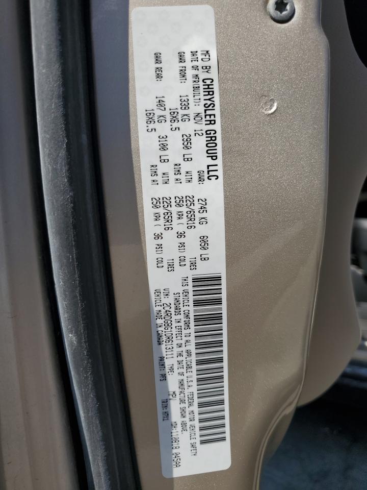 2013 Dodge Grand Caravan Se Gold vin: 2C4RDGBG1DR613111