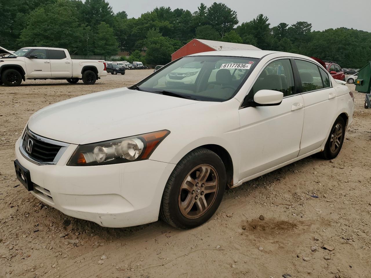 2008 Honda Accord Lx White vin: JHMCP26378C017361