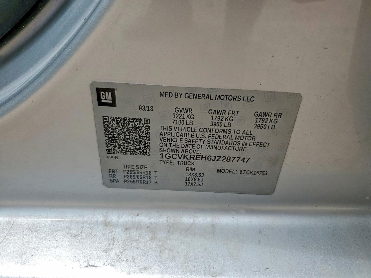 2018 Chevrolet Silverado K1500 Lt Silver vin: 1GCVKREH6JZ287747