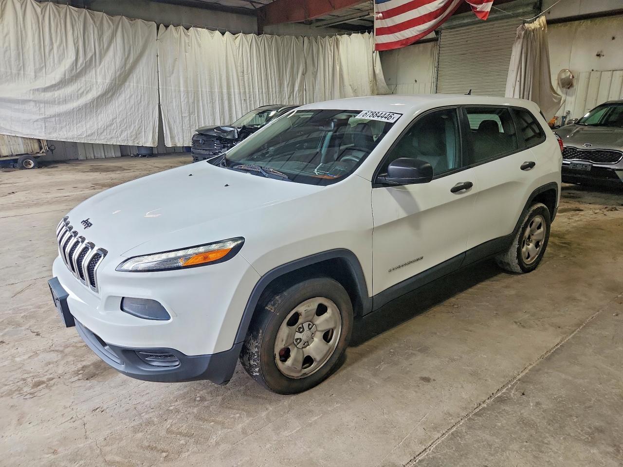 2015 Jeep Cherokee Sport White vin: 1C4PJLAB9FW731027