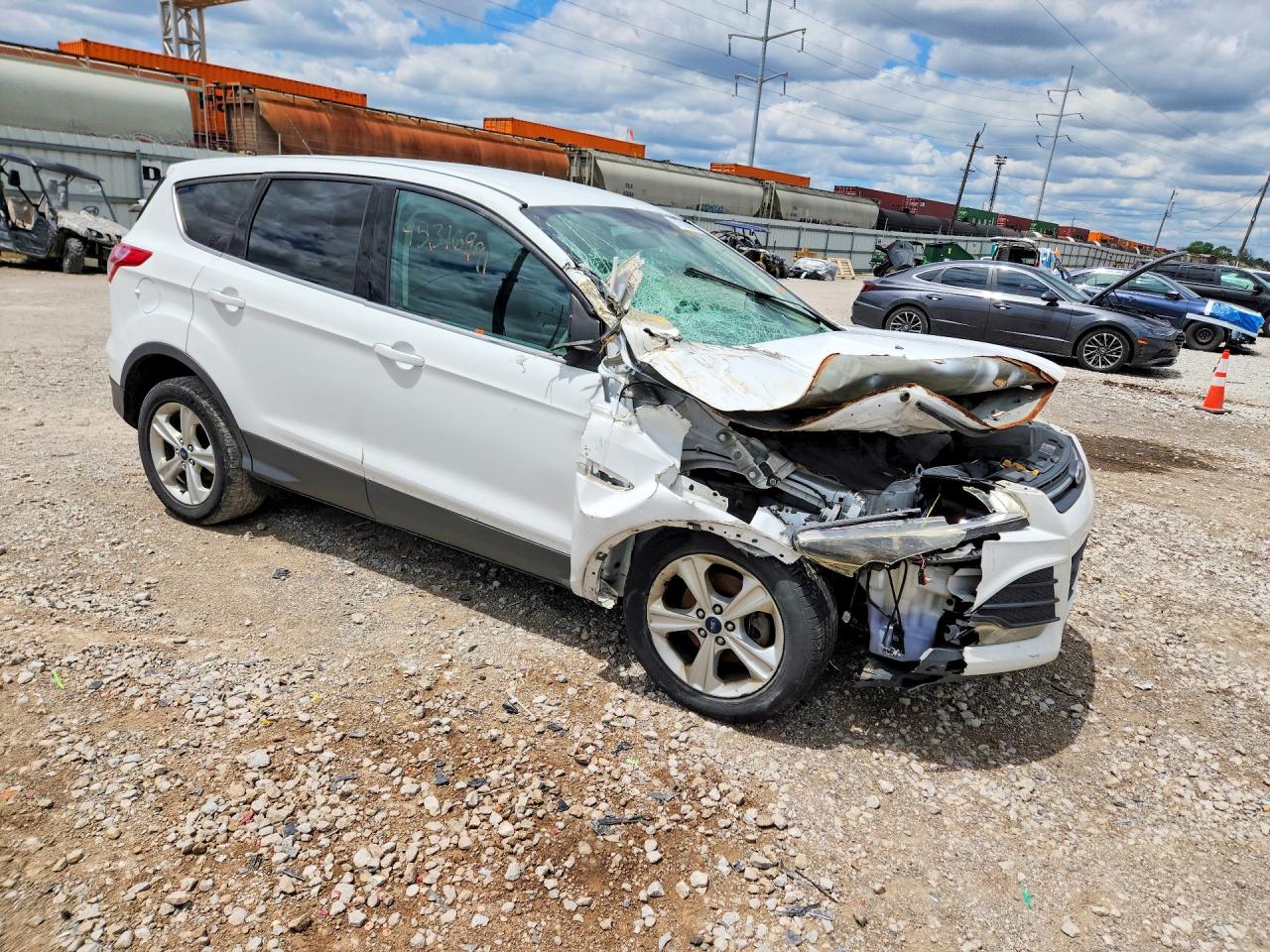 2014 Ford Escape Se White vin: 1FMCU0GX2EUB75589