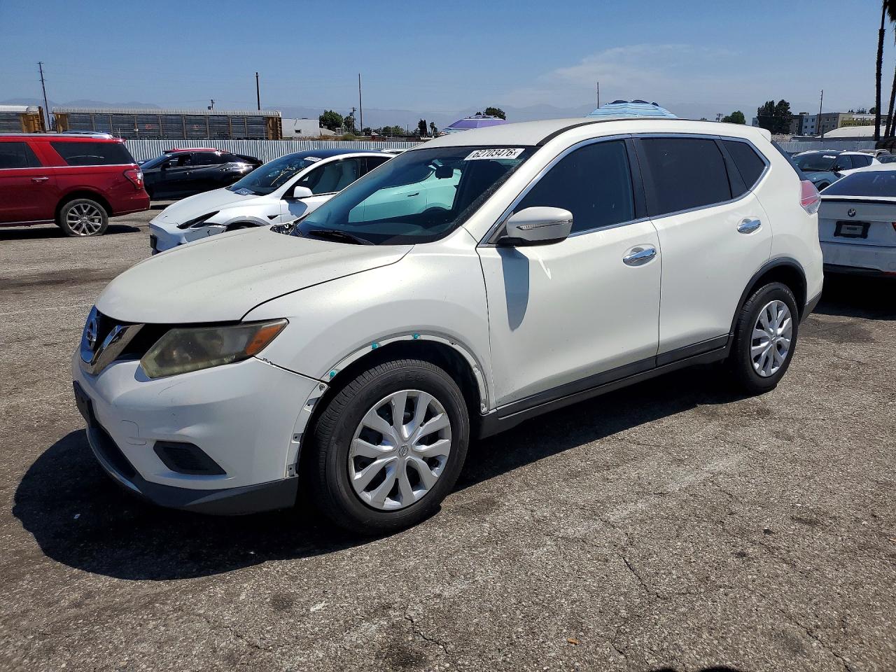 2014 Nissan Rogue S White vin: 5N1AT2ML2EC835739