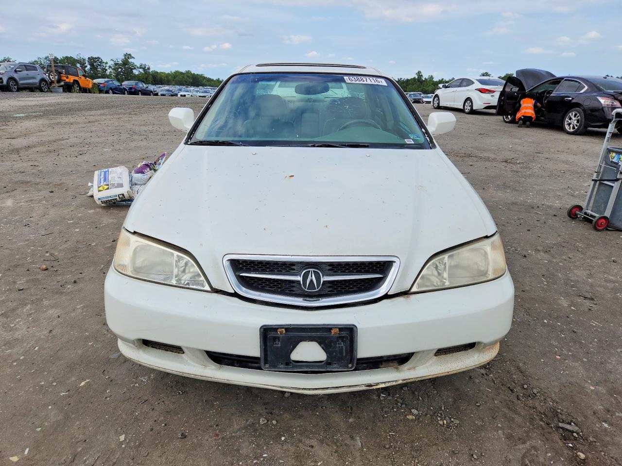 2001 Acura 3.2tl White vin: 19UUA56691A027895