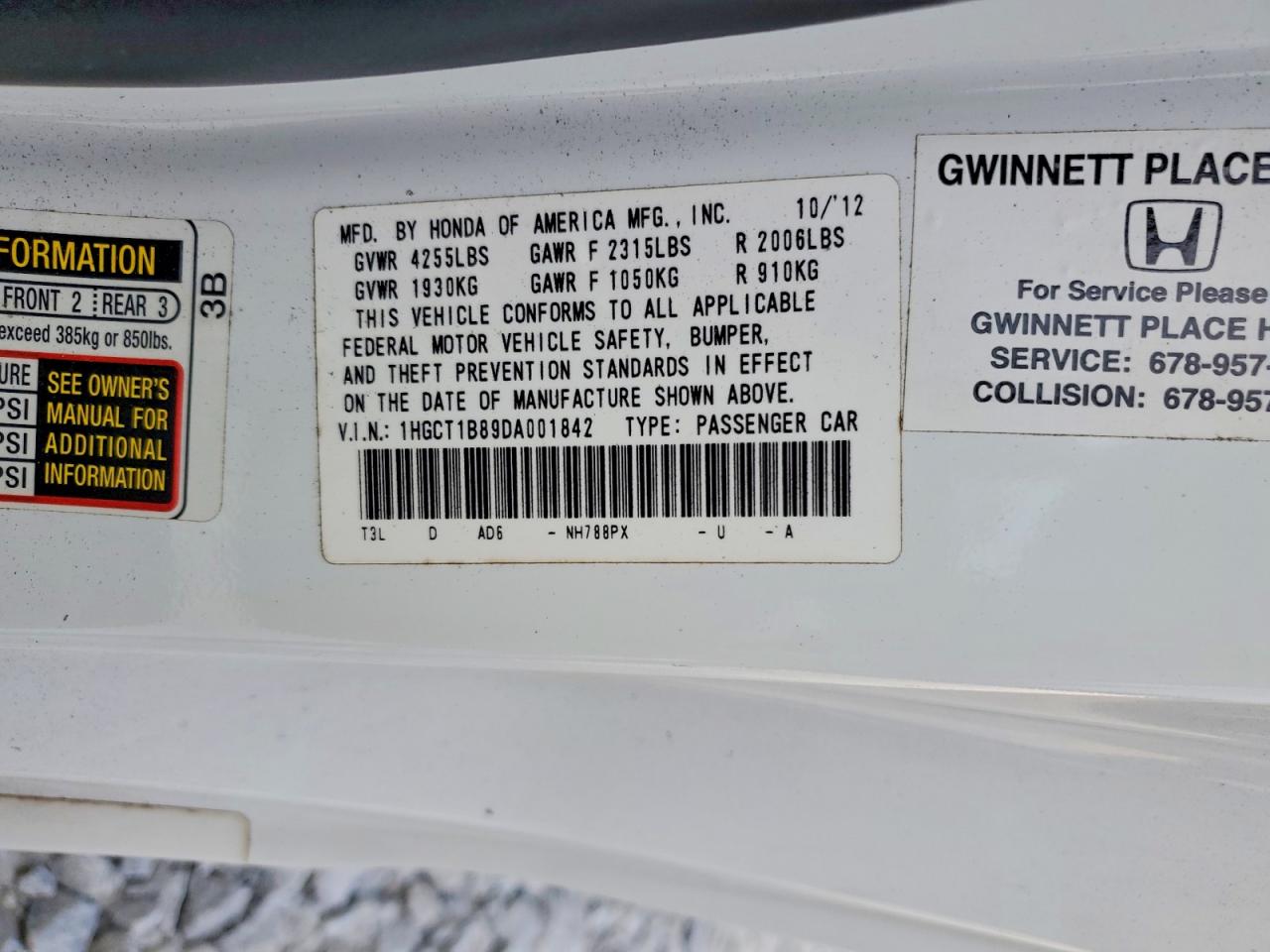 2013 Honda Accord Exl White vin: 1HGCT1B89DA001842