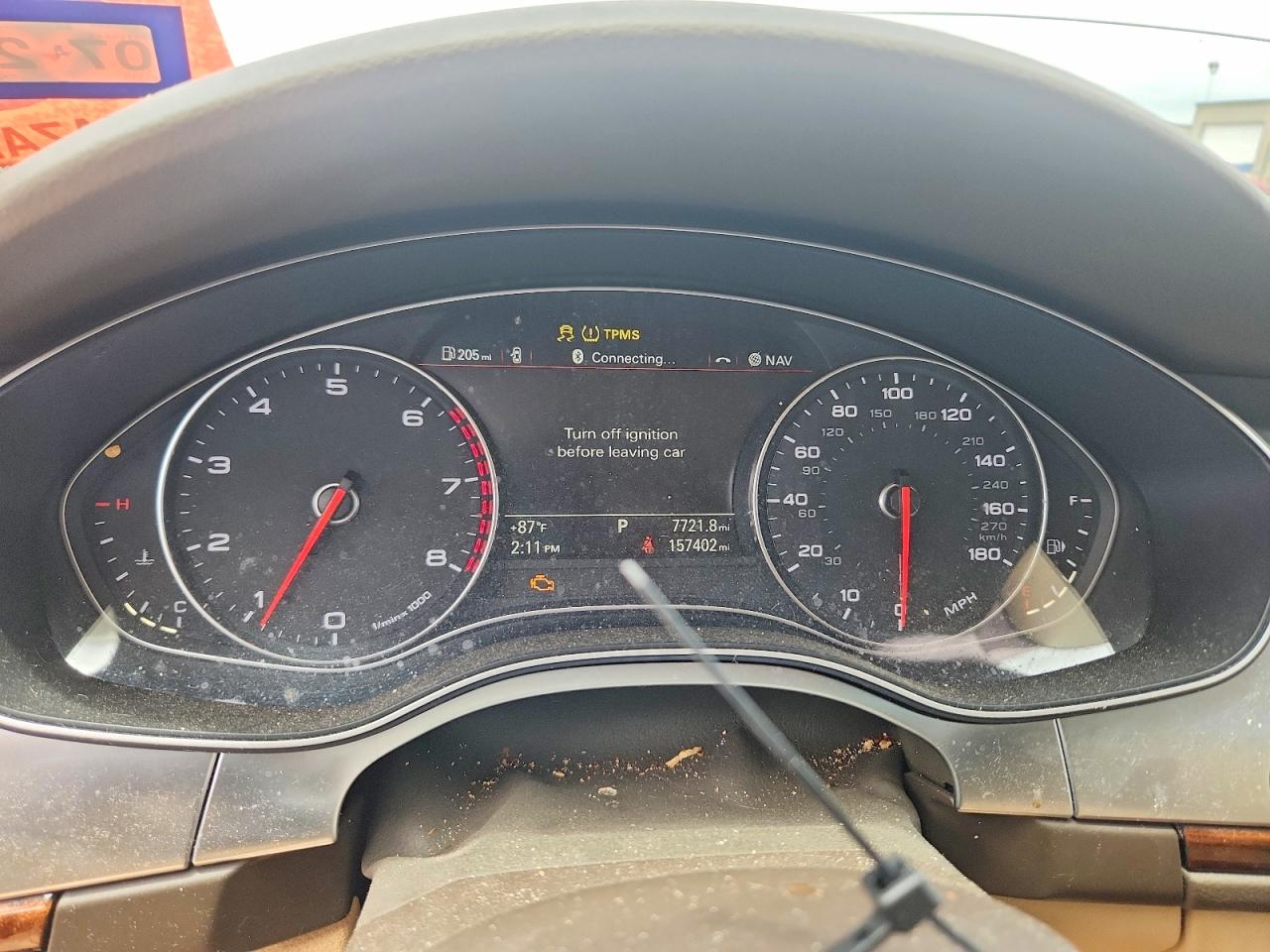 2014 Audi A6 Premium Plus Белый vin: WAUGFAFCXEN119914