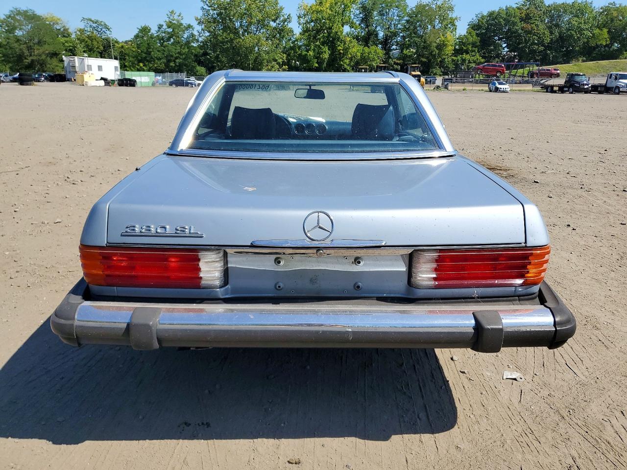1984 Mercedes-benz 380 Sl Silver vin: WDBBA45AXEA003535