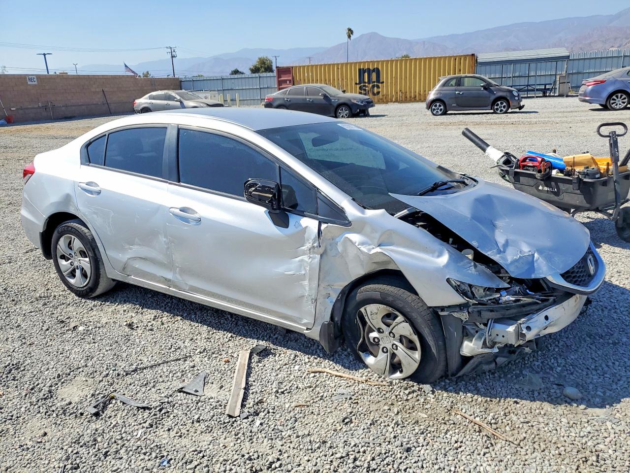 2015 Honda Civic Lx Silver vin: 2HGFB2F57FH551096