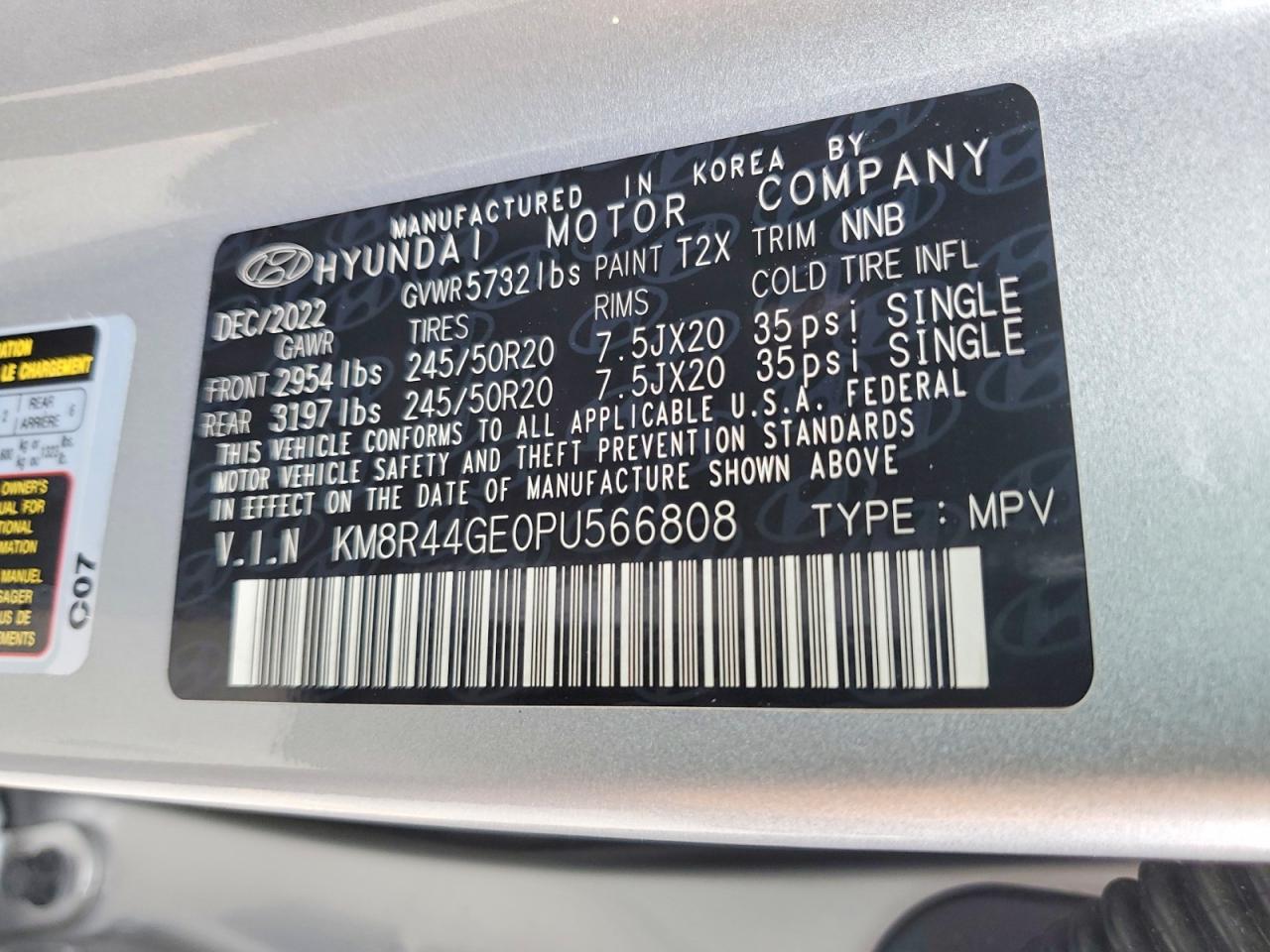 2023 Hyundai Palisade Sel Premium Серебряный vin: KM8R44GE0PU566808