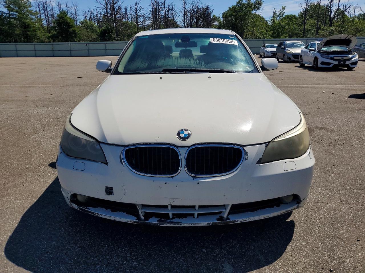 2004 Bmw 525 I Белый vin: WBANA535X4B847963