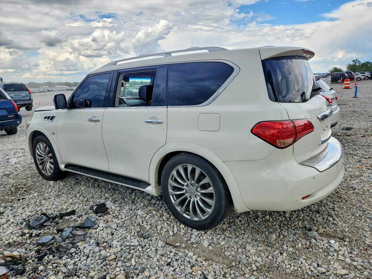 2015 Infiniti Qx80 Base White vin: JN8AZ2NE5F9085453