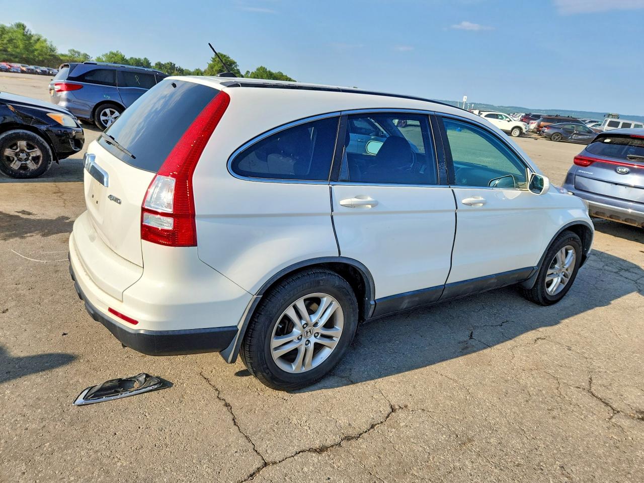 2010 Honda Cr-v Exl White vin: 5J6RE4H73AL038317