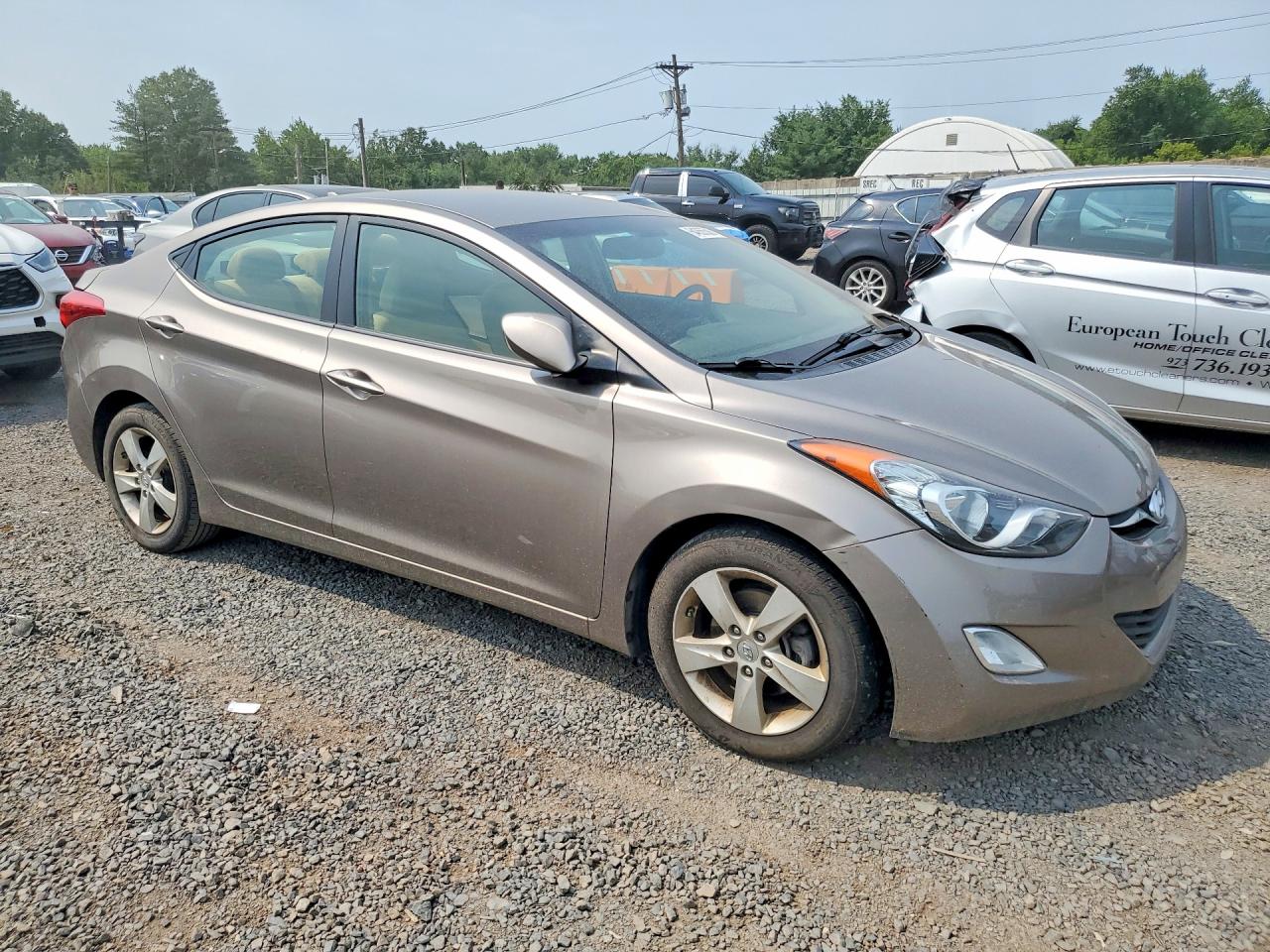 2013 Hyundai Elantra Gls Beige vin: 5NPDH4AE1DH156889