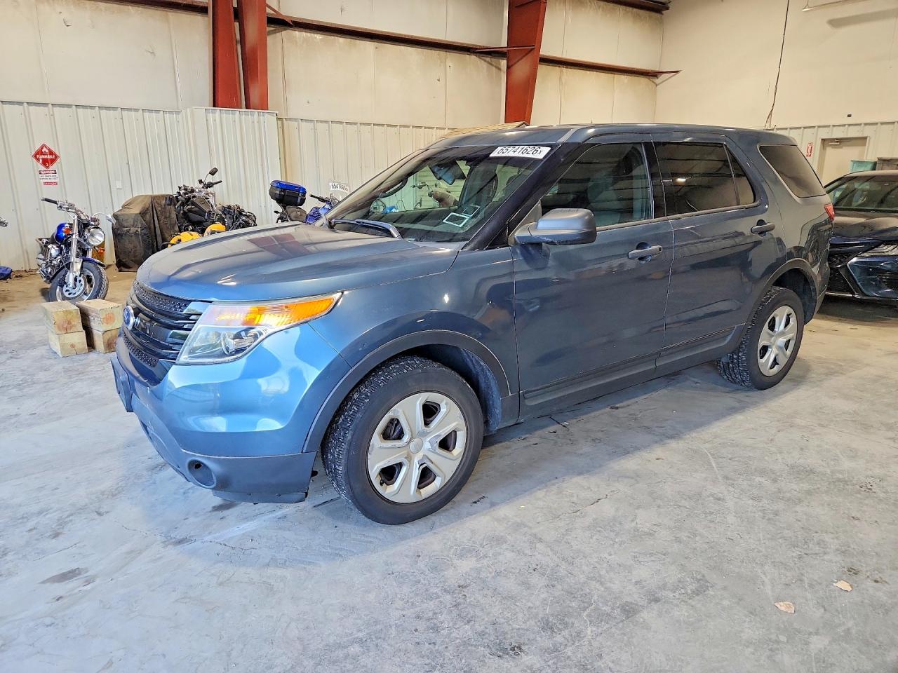2013 Ford Explorer Police Interceptor Синий vin: 1FM5K8AR4DGC87850