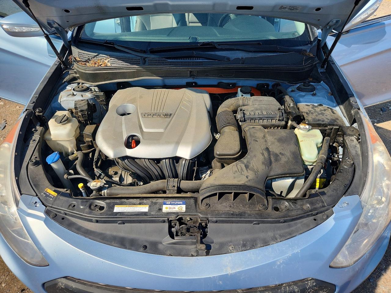 2015 Hyundai Sonata Hybrid Limited Blue vin: KMHEC4A44FA136250