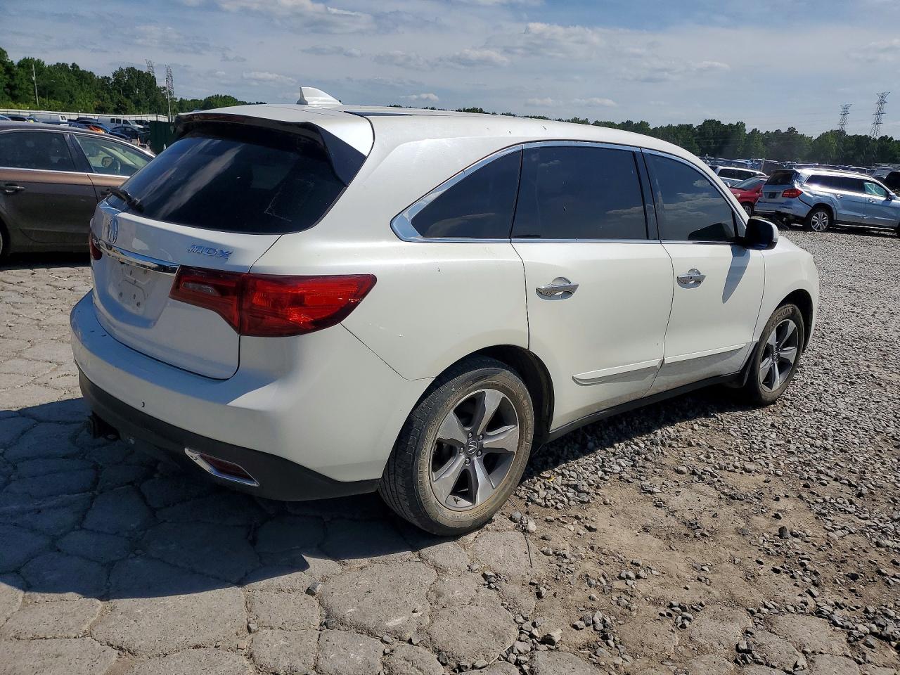 2014 Acura Mdx White vin: 5FRYD3H23EB003626