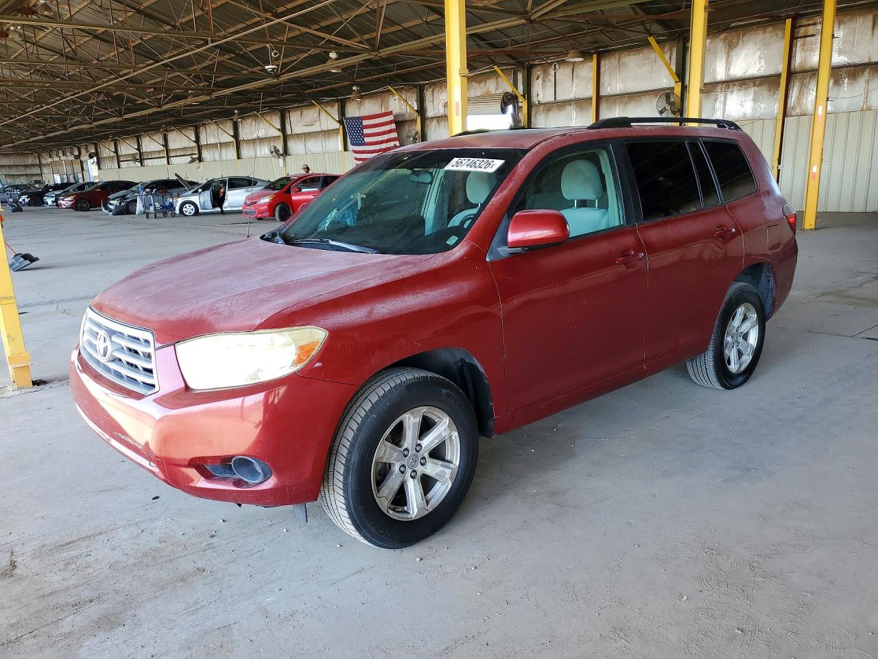 2009 Toyota Highlander Base Burgundy vin: JTEES41A292117980