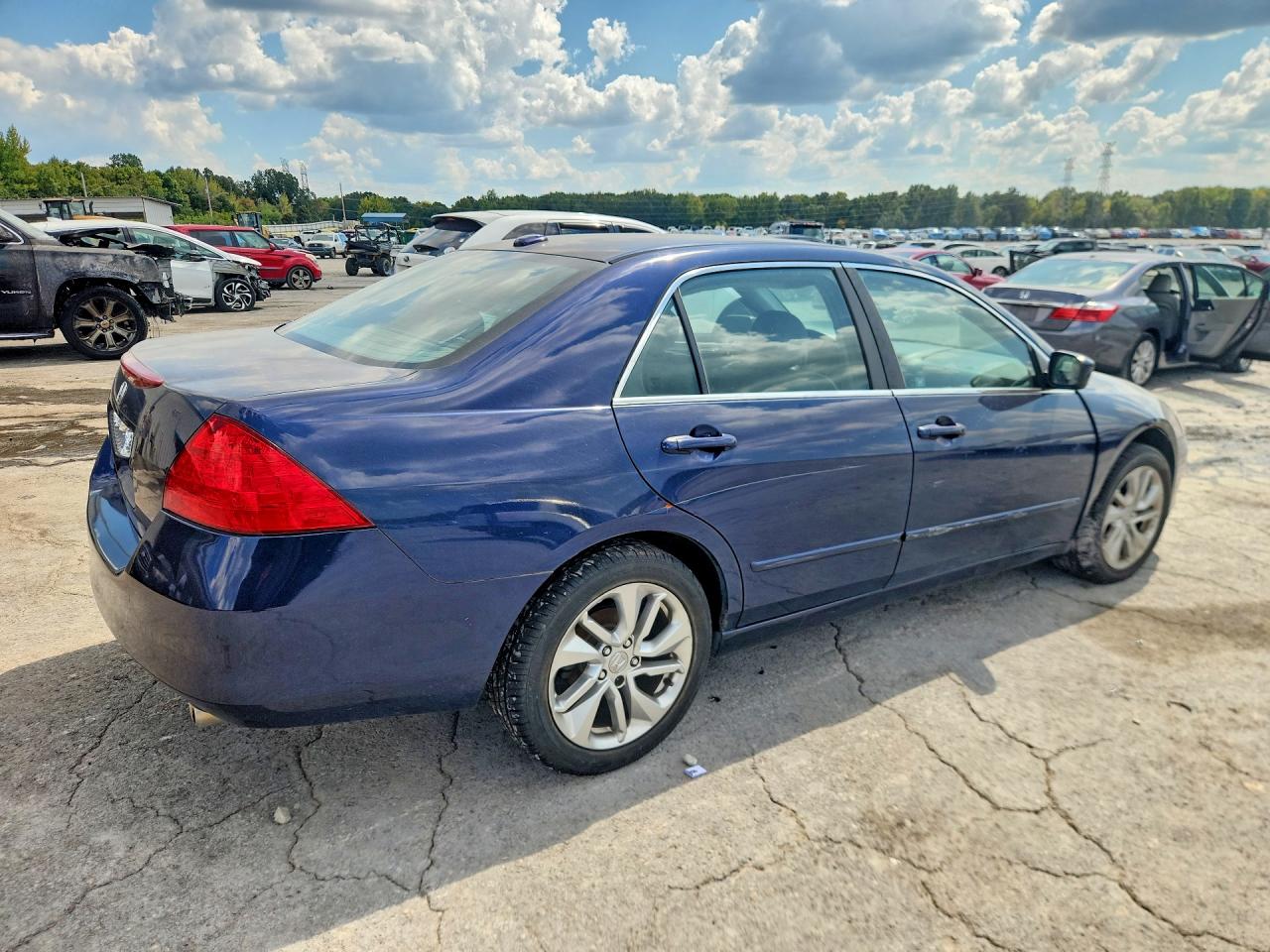2007 Honda Accord Ex Синий vin: 1HGCM56817A094665