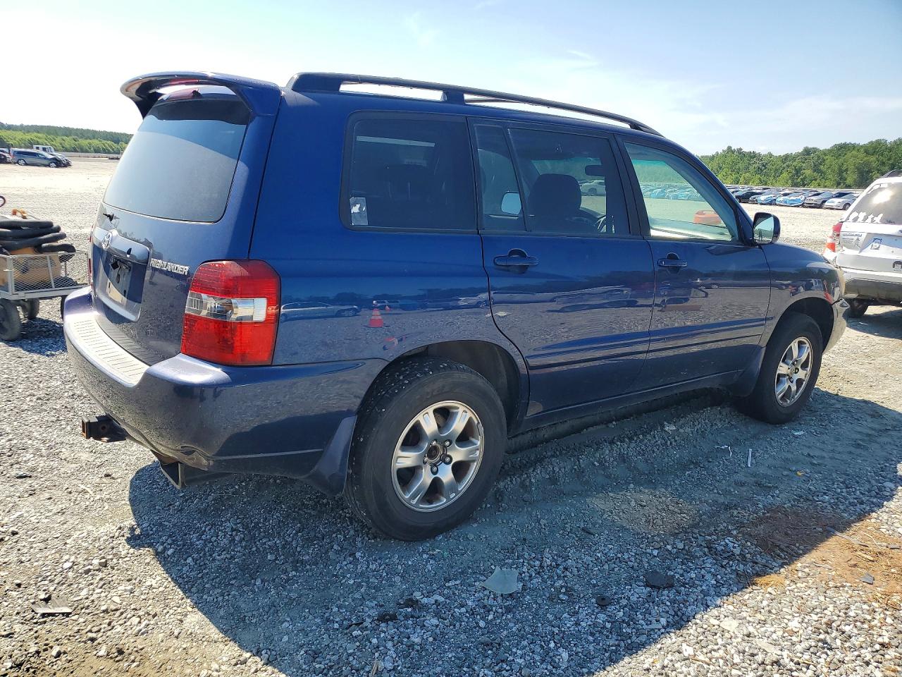 2007 Toyota Highlander Base Blue vin: JTEEP21A570216338