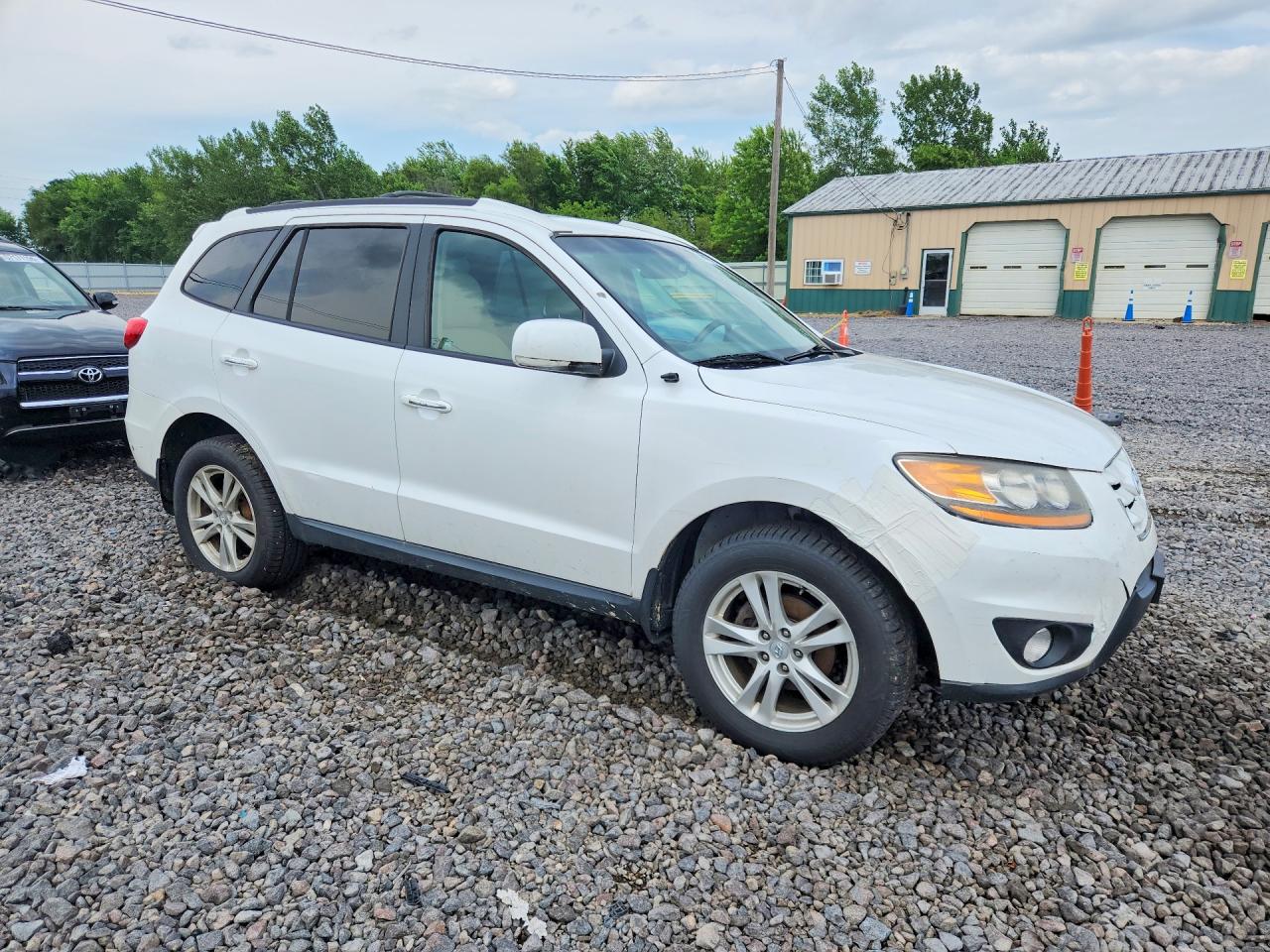 2011 Hyundai Santa Fe Limited Белый vin: 5XYZKDAG3BG026318
