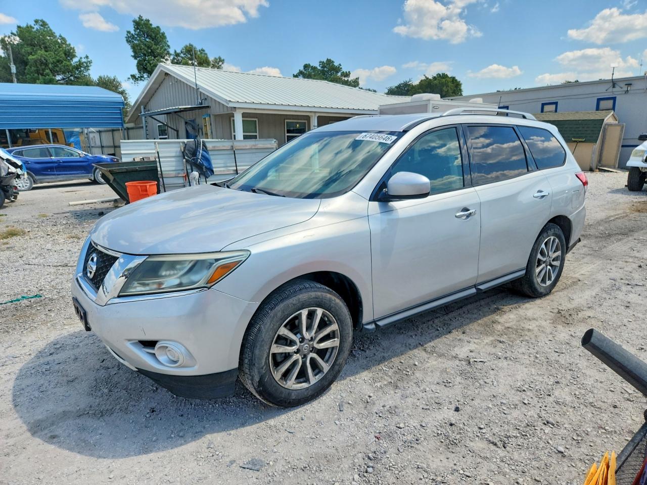 2013 Nissan Pathfinder S Silver vin: 5N1AR2MM6DC631564