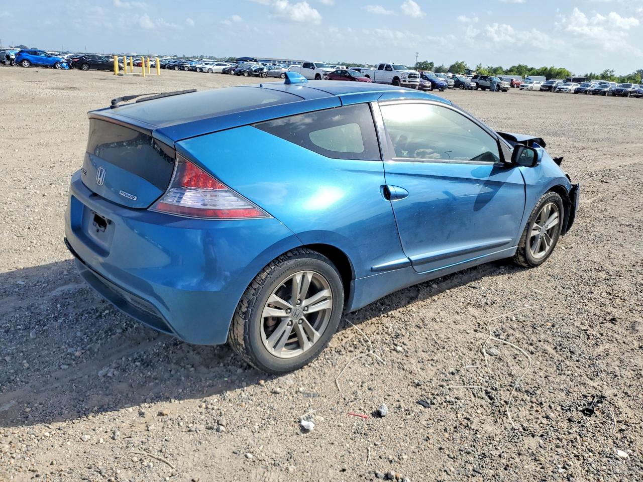 2013 Honda Cr-z Ex Blue vin: JHMZF1D69DS000596