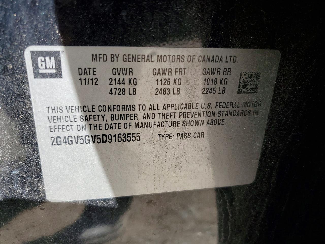2013 Buick Regal Gs Black vin: 2G4GV5GV5D9163555
