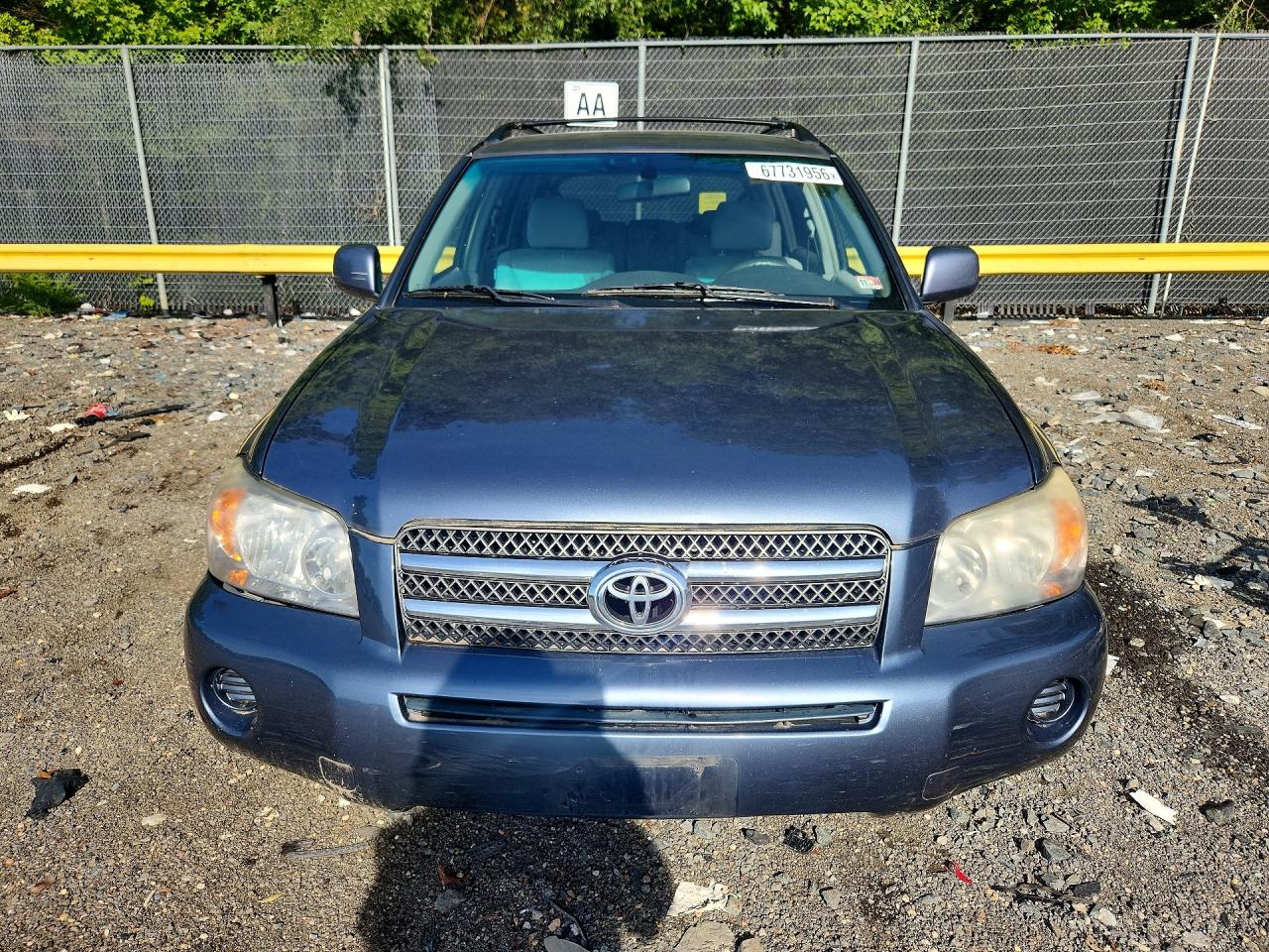 2006 Toyota Highlander Hybrid Blue vin: JTEEW21A560022782