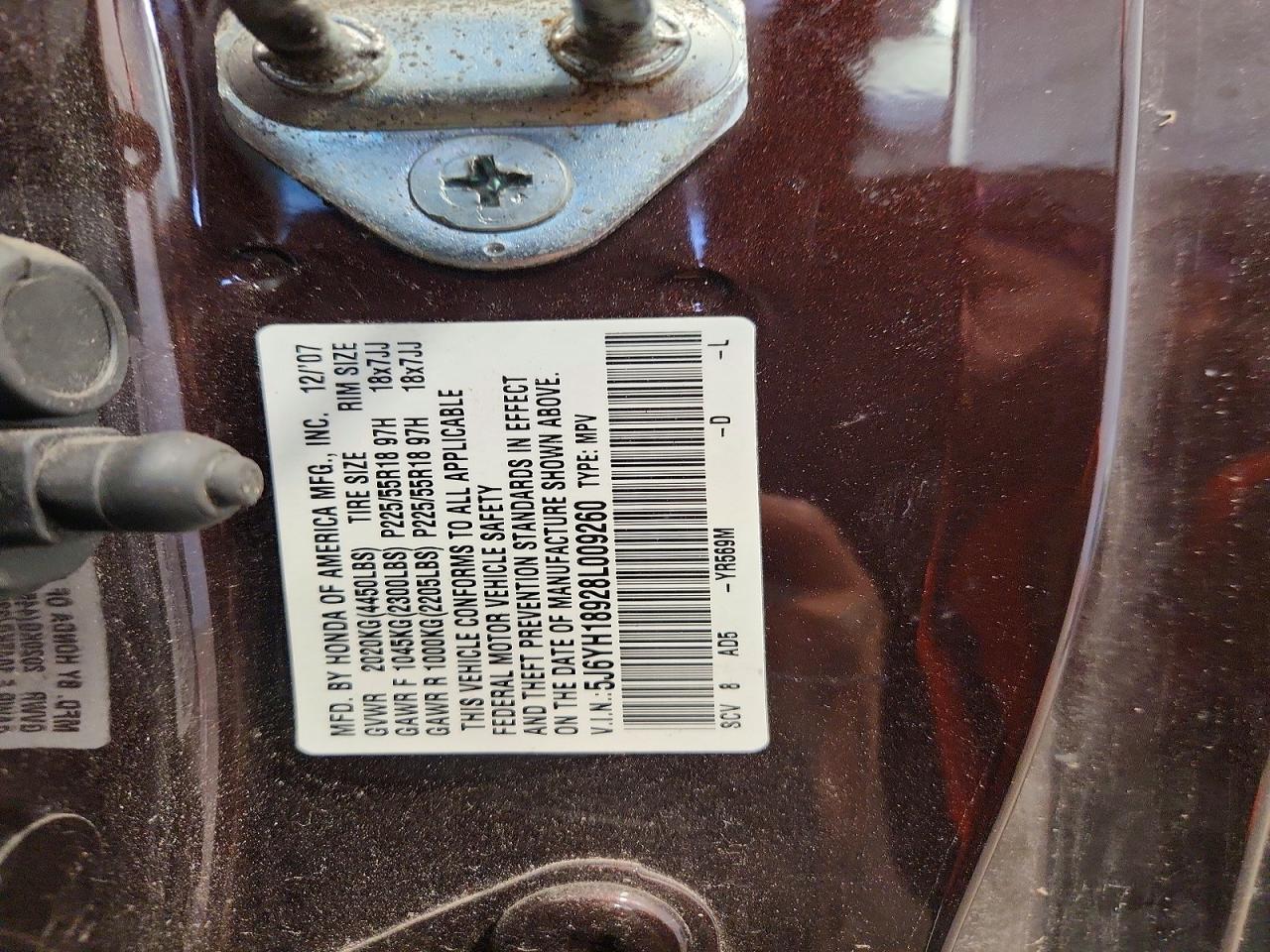 2008 Honda Element Sc Burgundy vin: 5J6YH18928L009260